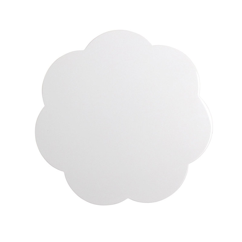 Laquer Novelty Placemat, White, 10.24" x 10.24"