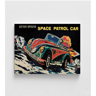 Battery Operated Space Patrol Car By Retrotrans, Space Theme Husband Home Office Inspo, Gift For Little Brother Bedroom Artwork