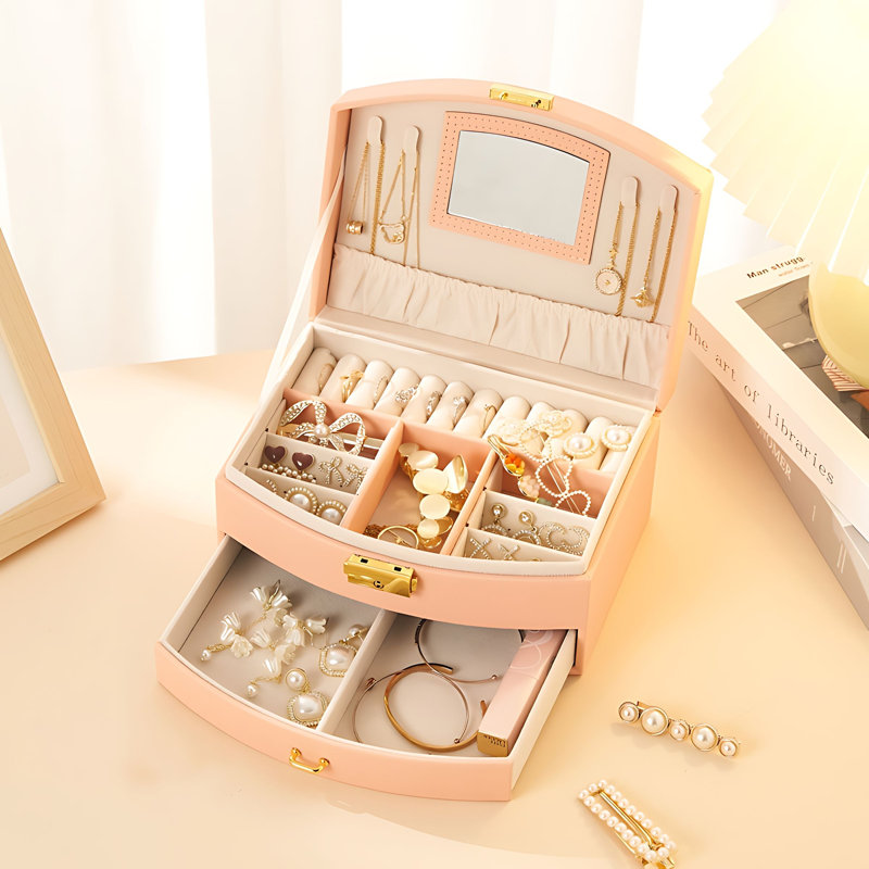 Boîte à bijoux +, Rose