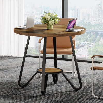 31.5" Round Conference Table For 2-4 People
