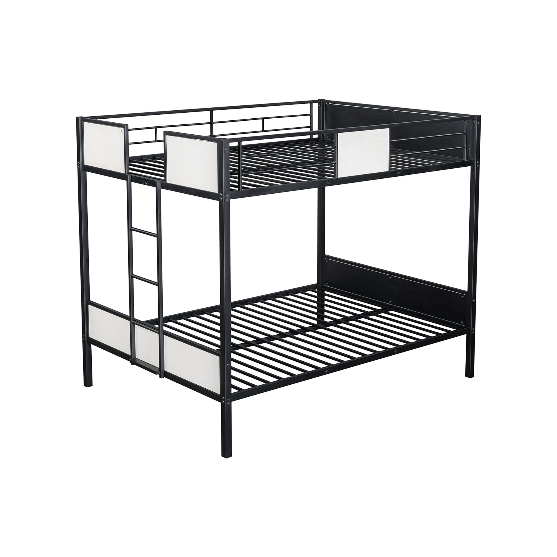 Ivy Bronx Black Full Over Metal Bunk Bed Of Contemporary Style ...