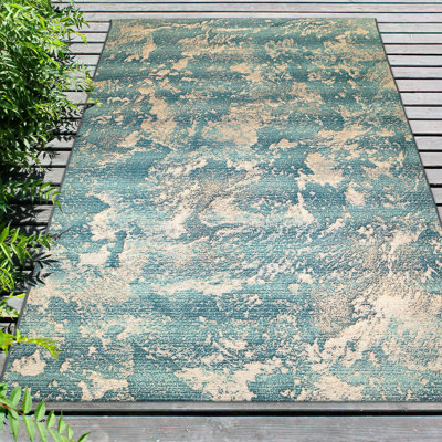 Tapis bleu Angenette