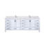 Meuble-lavabo double blanc 84 po X P 22 po D, plateau en marbre de culture et robinet-117978888