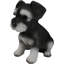 Adorable figurine de chiot miniature Schnauzer