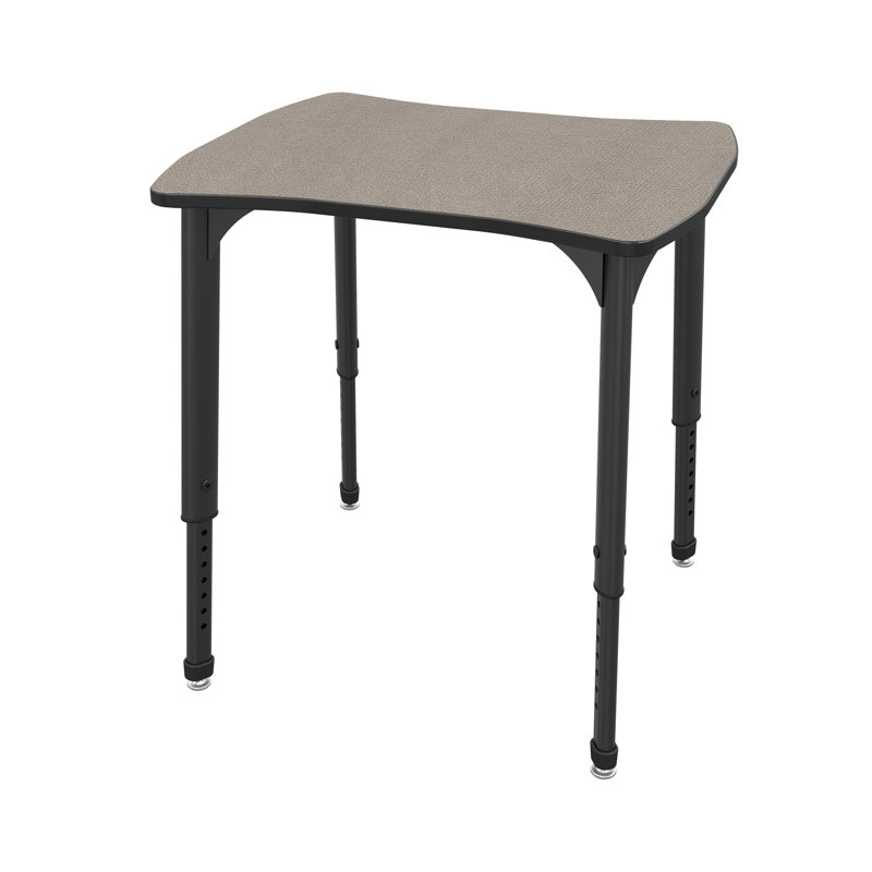 Bureau collaboratif à hauteur réglable Apex Series, Filet étain, Noir