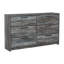 Commode double 6 tiroirs avec miroir Kaisee