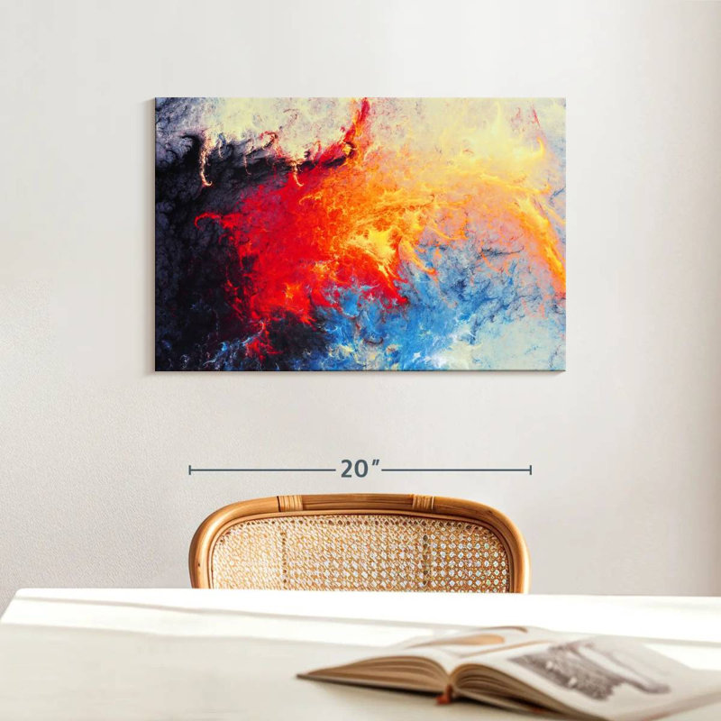 Avery Ice Flame Abstract, 16" H x 24" W