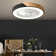 19.7" Modern Flush Mount Ceiling Fans With LED Light Dimmable Low Profile Ceiling Fans with Light