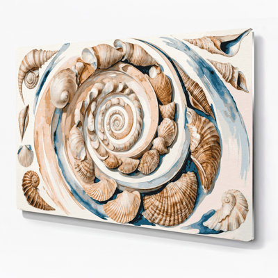 «Coastal Shell Color Study», art mural en métal beige