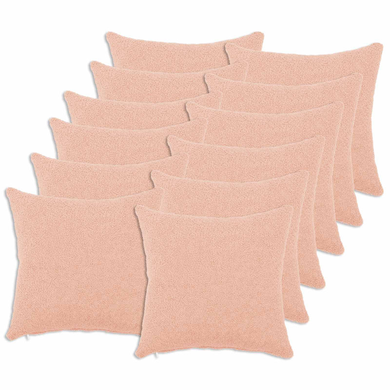 Light Grey Cushion Cover, Square 45cm, Pink