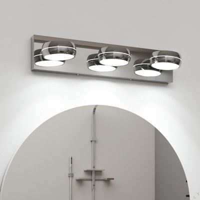 Éclairage pour meuble-lavabo à DEL 20 po Luminaire pour salle de bain sur miroir 3 lumières DEL pour salle de bain Miroir moderne de 18 W pour salle de bain