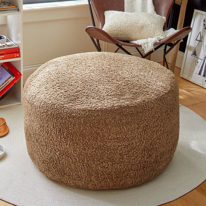 Repose-pieds rembourré Panaghia, Taupe Zazzle