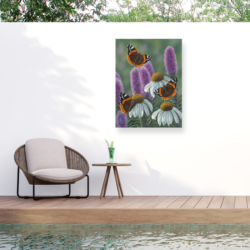 Toile d'extérieur Jeff Hoff Red Admirals, H 14 po x l 19 po