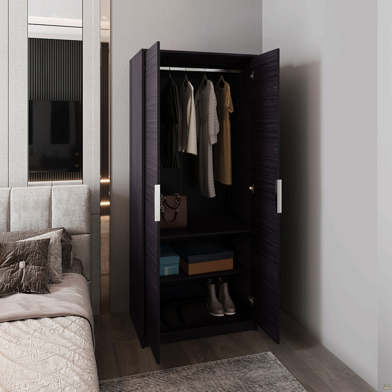 Armoire, 2 portes, 2 tablettes