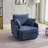 40.6'' Wide Swivel Barrel Chair and Storage Ottoman-101697579