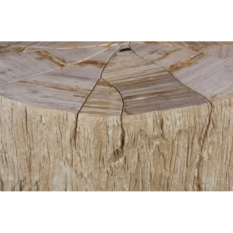Table basse Converge Petrified, brute, crème