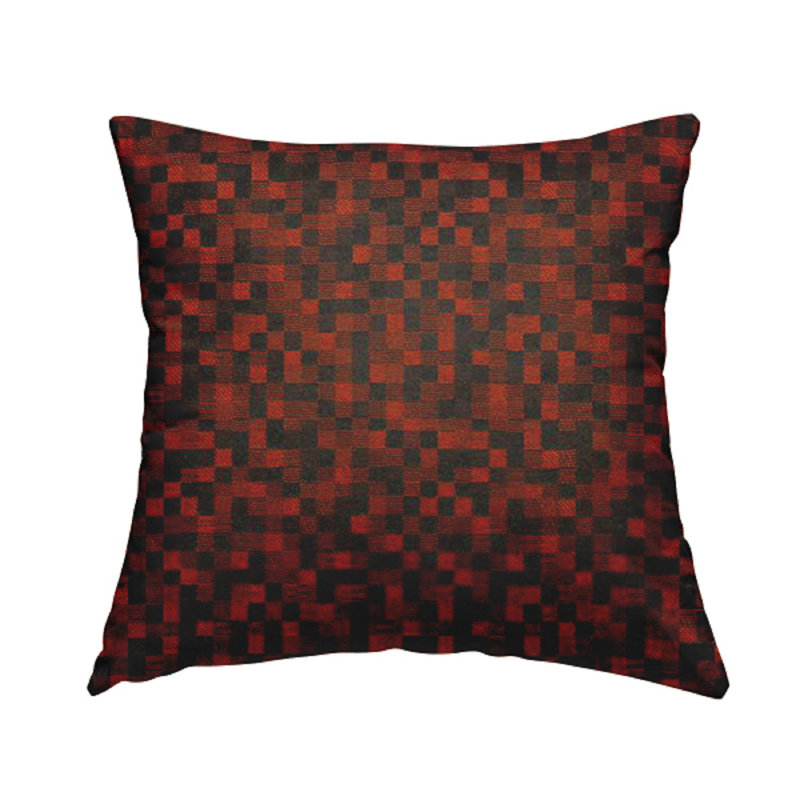 Deaquaneil Geometric Rectangular Cushion, Red