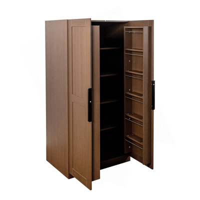 Armoire de cuisine sur pied 62,99 po avec tablettes à plusieurs niveaux et beaucoup de rangement