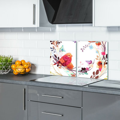 Brookhill Colorful Natural Bird Butterfly Chopping Board