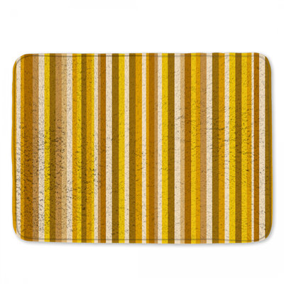 Vertical Stripes Bath Mat Mid Century Modern Bathroom Decor