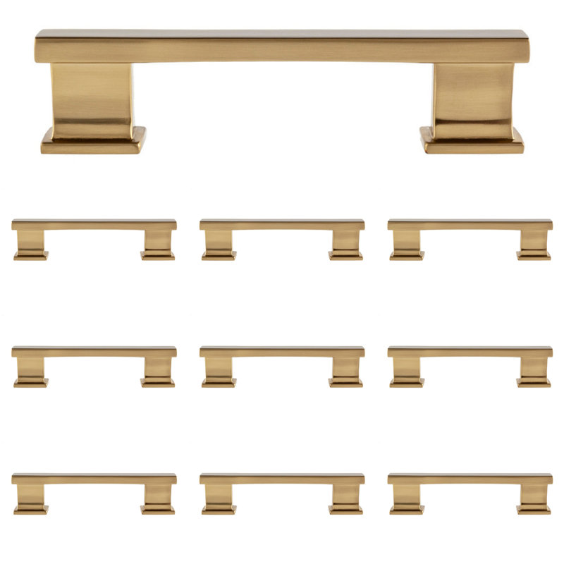  High Desert 3-1/2" Satin Brass Bar Pull Multipack, Satin Brass