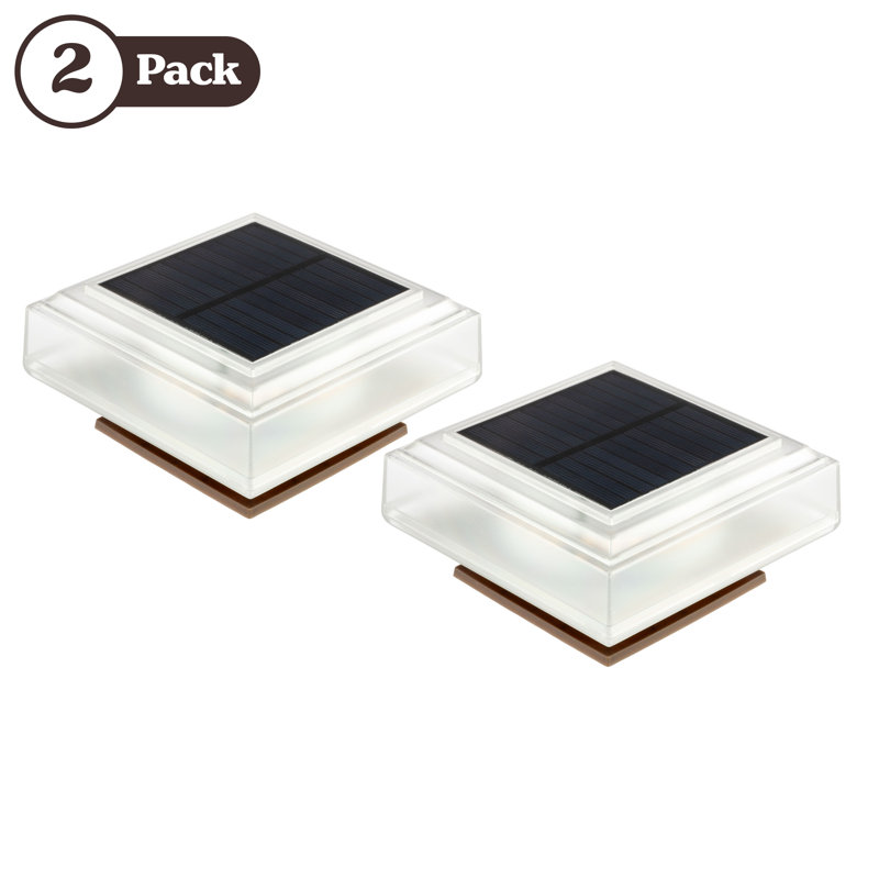 Paquet de 2 lampadaires solaires Pure Garden, brun