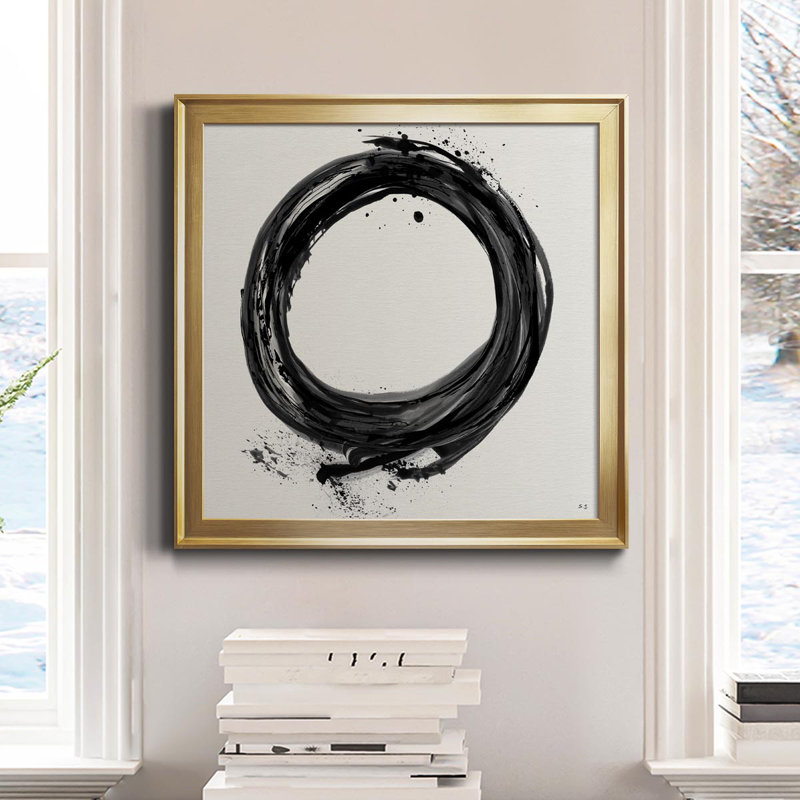 Into the Black - cadre photo, reproduction d'art sur toile, Or, H 17,5 po x l 17,5 po x P 1,5 po