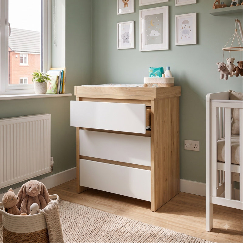 Changing unit  Kids 880, Elm-white, Natural/White