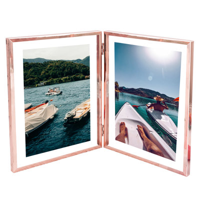 Hinged Floating Metal Frame with Real Glass