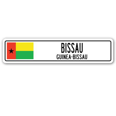 Panneau de signalisation en aluminium Arwood Bissau, drapeau de la Guinée-Bissau
