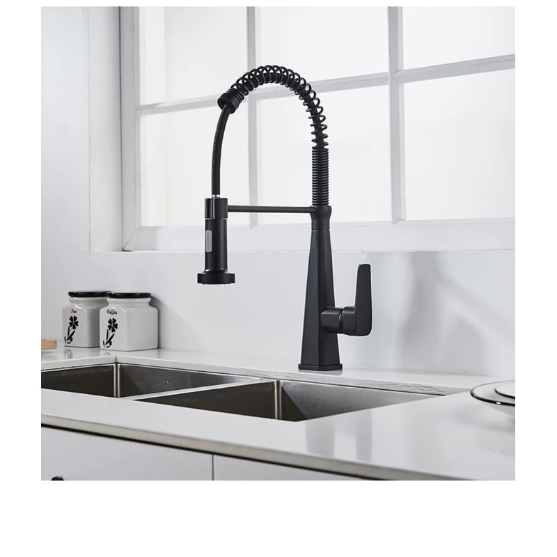 AvaMalis Pull Down Kitchen Faucet, Matte Black