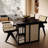 Black Rectangular Solid Wood desks-108073883