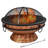 Hurst 30" Round Wood-Burning Copper Finish Raised Outdoor Fire Pit Bowl