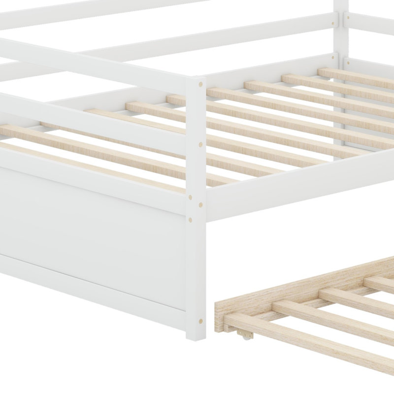 Cerasella Daybed with Trundle Bed, White