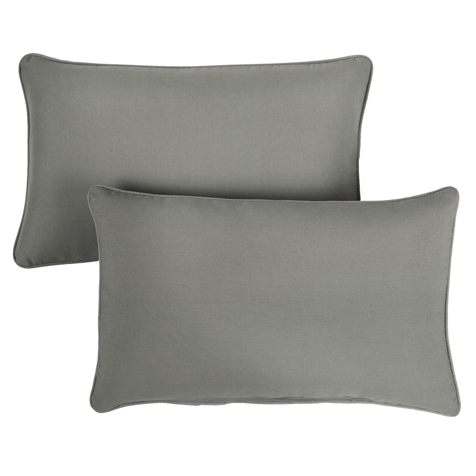 Ashish Sunbrella® Throw Pillow, Sunbrella - Canvas Charcoal, Rectangle 16" H x 26" W
