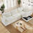 3 Piece Modern Chenille Upholstered Sectional With Storage Ottoman-638228315
