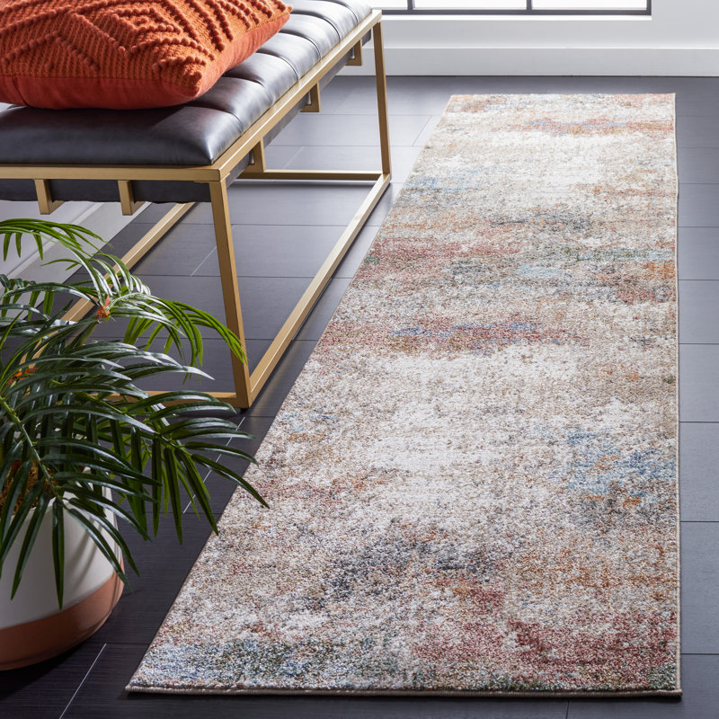 Tapis abstrait Idhika Performance, Tapis de couloir 2 pi 2 po x 9 pi