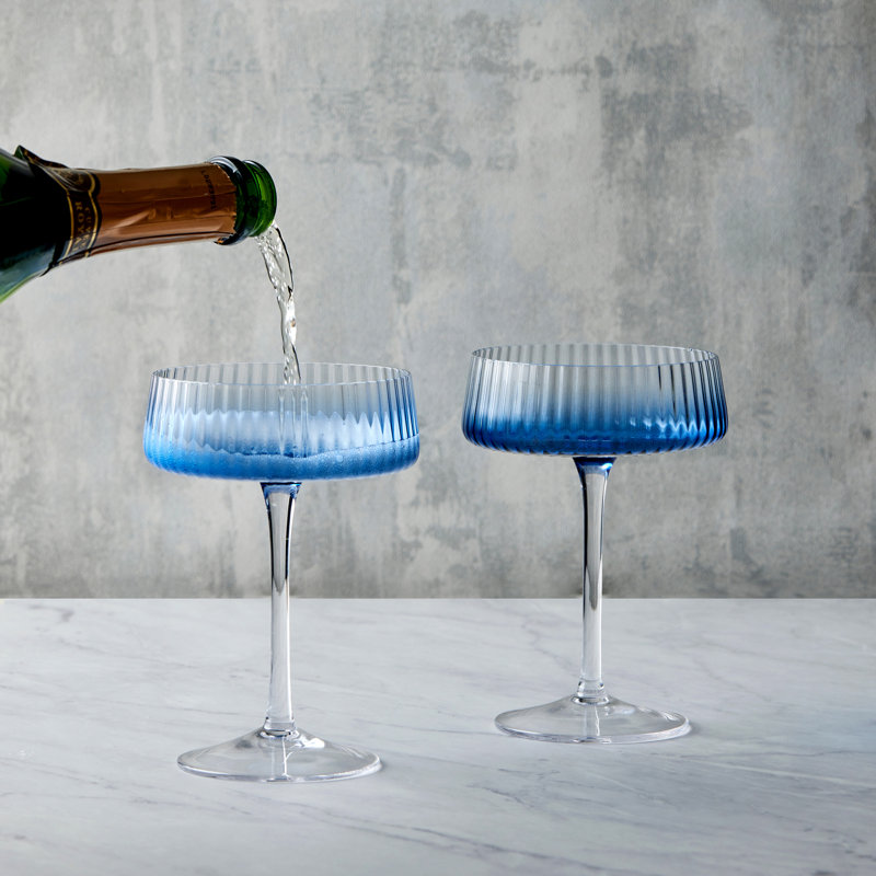 Ensemble de coupes Empire Champagne, Bleu