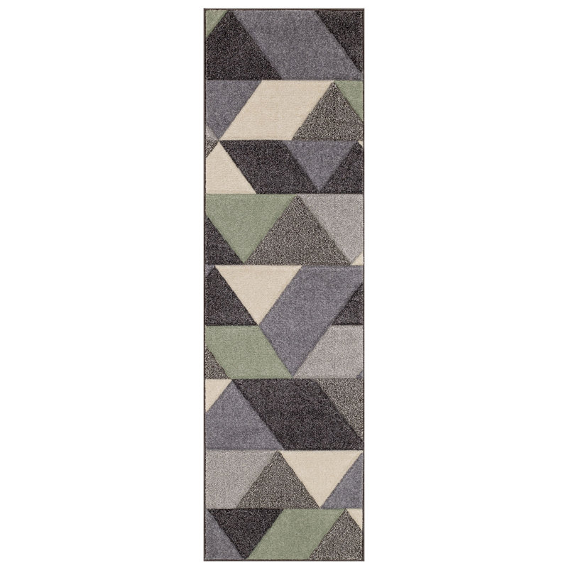 Jenner Geometric Area Rug, Runner 60 x 230cm
