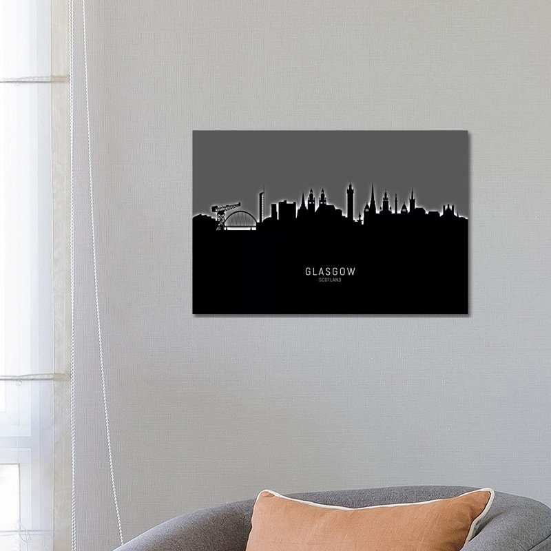 Glasgow Scotland Skyline by Michael Tompsett - Wrapped Canvas Print, 66.04 cm H x 45.72 cm W x 1.91 cm D