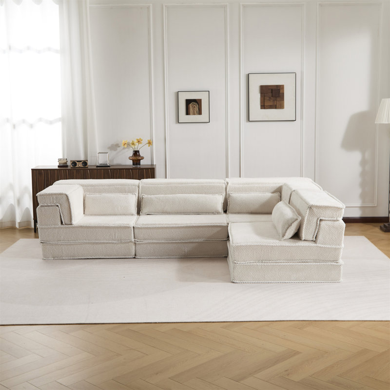 Canapé-lit convertible, Tissu blanc