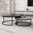 Carbon Steel Nesting Coffee Tables Set - Round Extendable Design with Durable Panel for Living Rooms-852533187