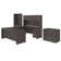 Studio C  8-Piece U Shaped Executive Desk Office Set with Hutch