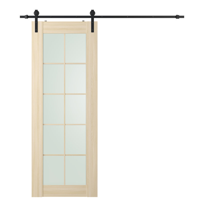 Porte de grange Avon, Frêne de la loire, 29,75 po x 79,37 po