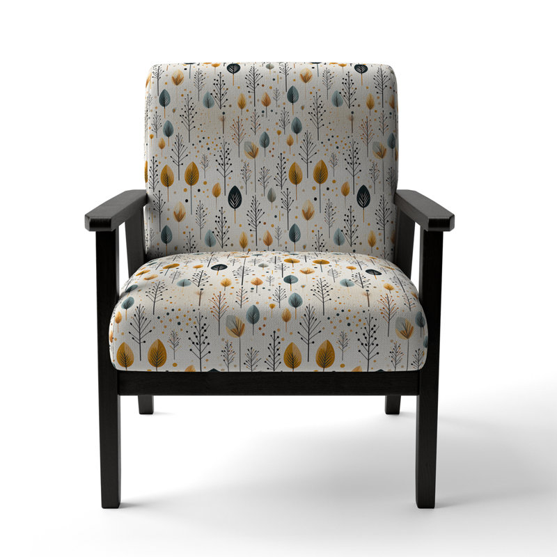 Chaise avec accoudoirs rembourrée Minimalisme, Accoudoirs carrés noirs