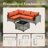 Emroy 4 - Person Wicker/Rattan Sectional Seating Group with Lighted Coffee Table, All Weather Modular Outdoor Conversation Set with Cushions-2086089237