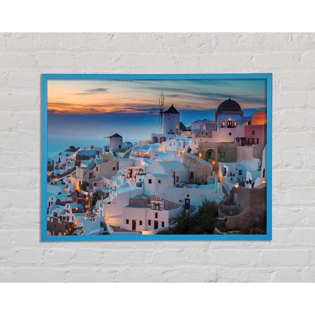 Santorini bei Sonnenuntergang - Einzelne Bilderrahmen Kunstdrucke