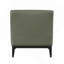 Chaise d'appoint rembourrée en cuir avec dossier vert et dossier en bois massif-288503959