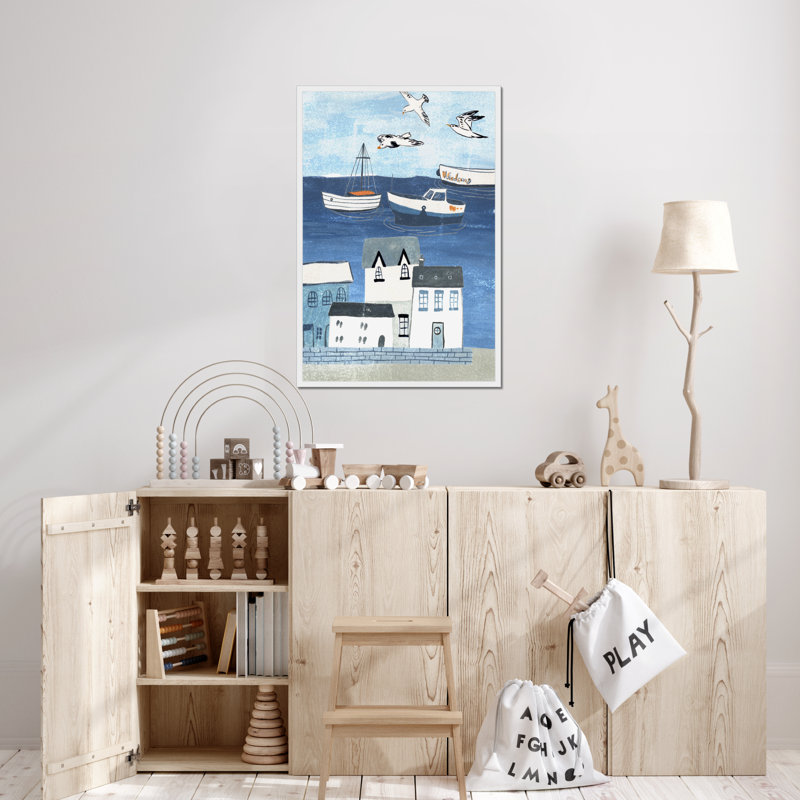 Sailors Rest I by Melissa Wang - Painting, 95cm H x 65cm W, White Framed Paper Print