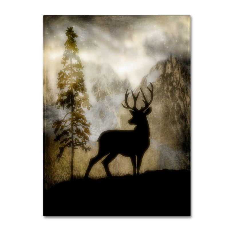 " Mystic Deer " by LightBoxJournal, 32" H x 24" W x 2" D